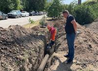 Силами Симферопольского филиала выполняются работы по перекладке сетей на ул. М.Жукова