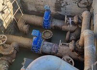 В г. Алушта осуществлена замена запорной арматуры на магистральном водоводе Ду 400мм.